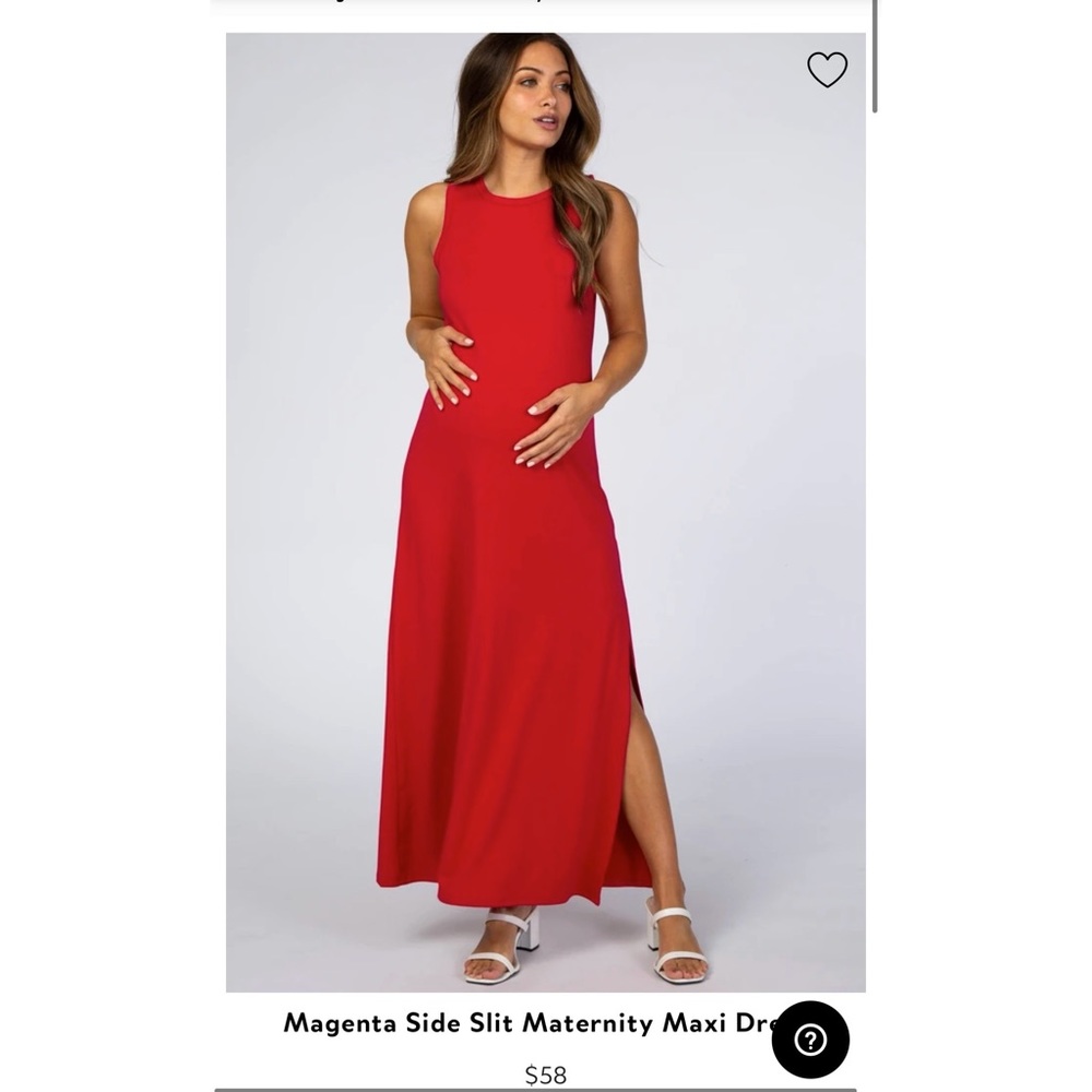 Pink Blush Maternity Magenta Side Slit Maxi Dress